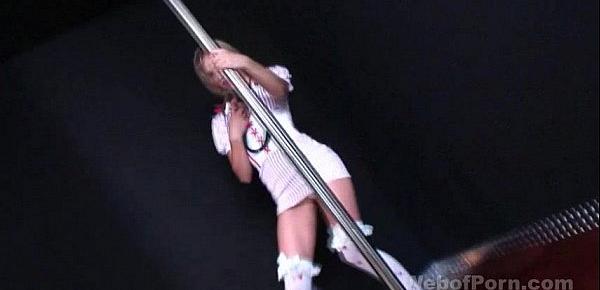  Sexy Nurse Stripper on a Pole
